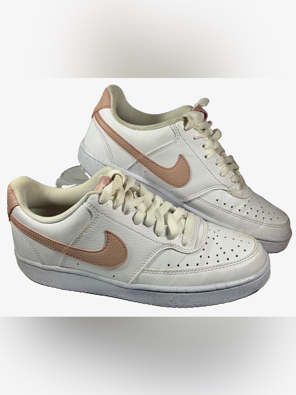 Nike Court Vision Shoes-Women's Size 6.5 Low-Next Nature Sneakers White & Pink